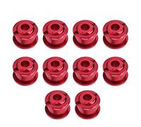 Pernos de Plato de Bicicleta Pernos de Plato de una Sola Velocidad de 4,9 MM Pernos de Rueda de Cadena de Juego de bielas de aleación para Bicicleta de montaña 10 Uds(Rojo)