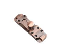 Pernos de puerta de alta resistencia, pestillos de seguridad corrediza, pestillo corredera, cerradura de puerta de baño, cerradura de puerta de loft, ventana de captura (bronce rojo, 4 pulgadas)