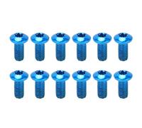 Pernos de rotor de freno de disco de bicicleta de montaña, tornillo de bicicleta de acero de aleación, pernos T25 M5x10mm para entusiastas del ciclismo (Blue)