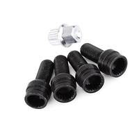 Pernos De Rueda Compatible Con Para A3 A4 A5 5 Uds Negro M14x1. Tuercas De Rueda Bloqueo Juegos Pernos Clave Accesorios Coche