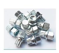 Pernos de Rueda Compatible Con Para Golf Para Jetta Rueda Coche Pernos Rueda Para Perno Tuerca Seguridad Juego Adaptador Llave Para Cubo Para Perno Tuerca Neumático(13 Teeth)