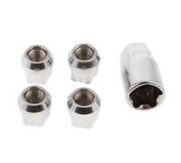 Pernos De Rueda De Acero Compatible con Mazda 4 Piezas Pernos De Rueda De Coche Tuercas Espárragos Tuercas con Llave Perno De Tornillo De Neumático De Cubo De Rueda M12x1.5