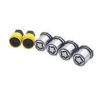 Pernos De Rueda De Acero Compatible con Mitsubishi M12X1.5 4 Tuercas + 2 Llaves Llanta De Rueda De Coche Tuercas De Bloqueo Tuercas De Bloqueo Perno De Tornillo De Neumático De Cubo De Rueda
