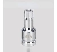 Pernos de Rueda de Bloqueo para VW H17 M16 de 1/2" DR, Punta de Vaso estriada, Llave para tapón de Drenaje, Herramienta de reparación para Caja de Cambios automática (M16)