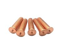 Pernos de soldadura, 2/50 piezas M3 M4 M5 M6 M8 M10 Soldadura por puntos pernos chapados en cobre acero al carbono 5 mm, 2(50mm,10pcs M4)
