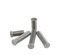 Pernos de soldadura, 50-100 unids/lote M6/M8/M10 * L tornillos de soldadura por puntos de acero inoxidable(M6x25 (100PCS))
