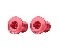 Pernos de suspensión de desviador trasero, 2 tornillos de aleación de aluminio M10xP1.0 para montaje de gancho trasero de bicicleta, negro, rojo, morado, plateado (rojo)