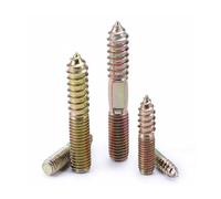 Pernos de suspensión de doble cabeza, tornillo de pasador M6 M8 M10 chapado en Zinc amarillo, tornillo autorroscante for muebles de madera(M8x80mm-5pcs)