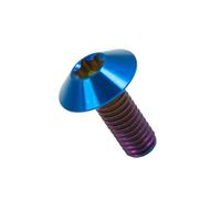 Pernos de titanio M5 M6, tornillos ligeros for bicicleta, motocicleta, accesorios de piezas de bicicleta(Blue,12MM_M5)