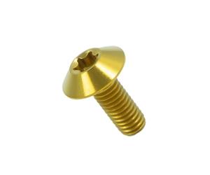 Pernos de titanio M5 M6, tornillos ligeros for bicicleta, motocicleta, accesorios de piezas de bicicleta(Gold,15MM_M5)