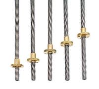 pernos de tornillo de acero inoxidable, Tornillo de avance T8 450 mm 8 mm Acero inoxidable con tuerca Pasos múltiples(Helical pitch 12mm)