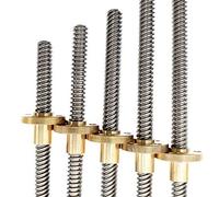 pernos de tornillo de acero inoxidable, Tornillo de avance T8 de 350 mm, trapezoidal con tuerca, acero inoxidable 304, varios pasos for impresoras 3D(Helical pitch 2mm)