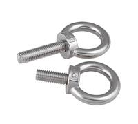 Pernos de tornillo de ojo de elevación, sujetadores de perno de gancho de anillo redondo de acero inoxidable 304 A2, M3 M4 M5 M6 M8 M10 M12 M14 M16 M18 M20 M24(50mm,M12-1pcs)