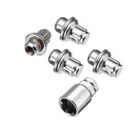 Pernos De Tuercas Rueda Coche Para Toyota Para Previa 1990-2014 | 4PCS M12 X 1.5 Pernos De Bloqueo De Rueda Tuercas De Aluminio Con Llave De Zócalo Pernos Rueda