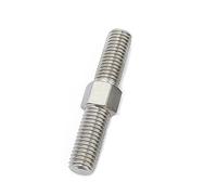 Pernos de varilla con rosca doble de extremo izquierdo y derecho, acero inoxidable 304, positivo/negativo(M10x80mm)