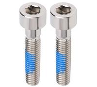 Pernos de vástago de manillar de bicicleta Aleación de titanio M6x30 mm Tornillos de cabeza hexagonal reutilizables a prueba de óxido de alta resistencia para bicicleta de (Plata)
