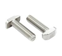 Pernos en T con cabeza de martillo acero inoxidable, 20 piezas, M8x mm, niquelados, serie 4040, ranura(M8*16MM)