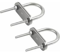 Pernos en U, Abrazadera de tubo de M4-M12, Clip de fijación, gancho de tornillo, pernos en U redondos, tubo en U de sujeción en forma de U de alta resistencia(M4*62)