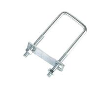 Pernos en U cuadrados Abrazadera de tubo cuadrado M8 de acero al carbono Q235, 1 Uds., con tornillos deflectores(M8x50x130mm)