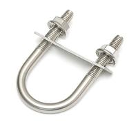 Pernos en U de acero inoxidable, Kits de pernos en U acero inoxidable M6 304, paquete 2, con deflectores montura, tuercas brida, varios tamaños(M6*35 * 100 (2 sets))