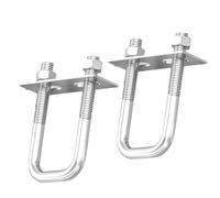 Pernos en U, kit de pernos en U cuadrados de acero inoxidable M6/M8/M10 1/2/5 paquete con tuercas y placas de marco(M8*30 * 90(2 sets))