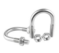 Pernos en U, kit de pernos en U de acero inoxidable 304, rosca M8 de 22-325 mm con tuercas for plomería y cercas(M8*273 (2 sets))