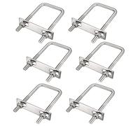 Pernos en U M8, 6 Piezas Tornillos en U Acero Inoxidable, Perno en Forma de U, Abrazadera Cuadrada Per nos con Tuercas Placa de Marco, M8 U-Pernos para Aplicaciones Industriales (40 X 100 mm)