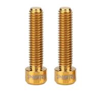 Pernos Freno Disco Bicicleta, Ligeros y Resistentes Tornillos Fijación VTT M6x25mm 2 Piezas Aleación Titanio for Ciclistas Montaña, Reparaciones Rápidas, Bicicletas Todo Terreno