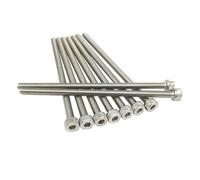 Pernos hexagonales de acero inoxidable 304: tornillos de cabeza hueca M3 a M24 for trabajar metales(M6 3pcs,200mm)