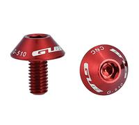 Pernos hexagonales de la jaula de la botella de agua de la bicicleta, tornillos de perno M5 x 12 mm para el soporte de la jaula de la botella de agua de la bicicleta, 2 piezas(rojo)