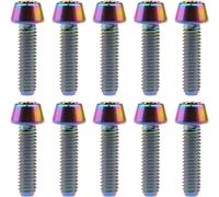pernos hexagonales dentro de tornillos de cabeza r Pernos Allen de titanio multicolor M4 (8-20) mm, paquete de 10(Rainbow,M4 20mm)