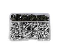 Pernos Kit Sujetador 155 Tornillos para Parabrisas De Motocicleta para 1000RR RT Juego M5 para Competición, Surtido Juntas Carrocería, Fijación Carenados Completo Tuercas(Plata)