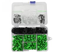 Pernos Kit Sujetador Kit De Tornillos Carenado Motocicleta para Hyosung GT125 GT125R GT250 GT250R 2006-2025 Juego, Sujetadores, Clips para Tuercas Y Surtido Llaves Completo Tuercas(Verde)