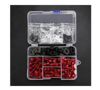 Pernos Kit Sujetador Kit De Tornillos Carenado Motocicleta para para CBR600RR 2005-2006 Clips Fijación, Juego Completo Tuercas Y Arandelas Aleación Aluminio Completo Tuercas(Rojo)