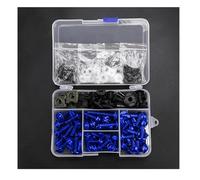 Pernos Kit Sujetador Kit De Tornillos Carenado Motocicleta para para CBR600RR 2005-2006 Clips Fijación, Juego Completo Tuercas Y Arandelas Aleación Aluminio Completo Tuercas(Azul)