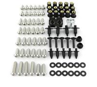Pernos Kit Sujetador Kit De Tornillos para Carenado Motocicleta para Kawasaki para ZX14R para ZZR 1400 2012-2019 Juego Completo Tuercas, Y Clips Acero Inoxidable Completo Tuercas(Plata)