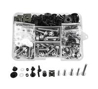 Pernos Kit Sujetador Kit De Tornillos para Carenado Motocicleta para R1100GS, R1100RS, R1100RT, R1150, R1150GS, R1150RS Juego Y Tuercas para Carrocería M6 M5 Completo Tuercas(Plata)