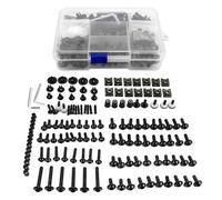 Pernos Kit Sujetador Tornillos Carenado Y Parabrisas De Motocicleta para XL1000/V/VARADERO XL1000 1999-2013 Juego M6 M5, Kit Fijación para Carrocería Completo Tuercas(Negro)
