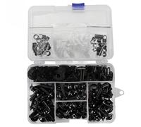 Pernos Kit Sujetador Tornillos para Carenado De Motocicleta para Ducati DesertX Desert X 2022-2026 Juego Tuercas, Arandelas Y Colores para Parabrisas Completo Tuercas(Negro)