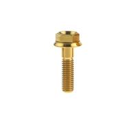 Pernos M8X15 20 25 30 35 40 45 50 55Mm Cabeza De Brida Hexagonal Tornillos De Titanio Tornillos Para Motocicleta Y Bicicleta, Oro, M8,20mm