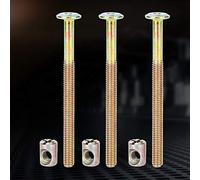 Pernos para Armazón de Cama Reemplazo de Herrajes para Literas Tornillos para Muebles de Accionamiento Hexagonal de Acero Al Carbono Tuercas Conector Pernos Sujetador (100 mm) (100 mm)
