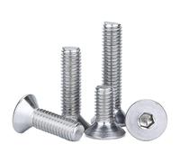 Pernos prisioneros, 10/15/20/50 Uds M3 M4 M6 M8 longitud 4-50mm 304 hexagonal de acero inoxidable tornillo avellanado tornillos cabeza plana(30mm,M3 50pcs)