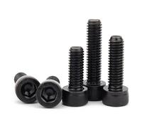 Pernos prisioneros, 10 Uds M4 M5 grado 12,9 negro hexagonal cabeza hueca tornillo Din912 perno L = 5-40mm(40mm,M4(10pcs))