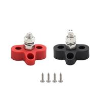 Pernos prisioneros del bloque de terminales M6 M8 Barra colectora resistente negativa positiva 5/16" perno prisionero de la distribución de energía de 1/4"(Style A M8 Red Black)