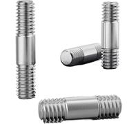 Pernos roscados de doble extremo de acero, Varilla roscada de doble extremo M4 20-250 mm Acero inoxidable 304 Plata Paquete 5-30 piezas(Silver 25pcs,M4x80mm)
