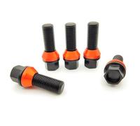 Pernos Rueda Acero M14x1.5/M14x1.25 10 unids/set tornillos de rueda de coche tornillos tuercas universales tornillos de perno 12,9 perno de tornillo de neumático de cubo de rueda(Length 35mm,M14x1.5)