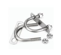 Pernos tipo U de acero inoxidable 304 M6/M8 con tuercas de placa, abrazadera de tubo redonda en forma de U, soporte de tubo tipo U, hebilla fija, placa de 2 mm(M8x42x69-2Sets)