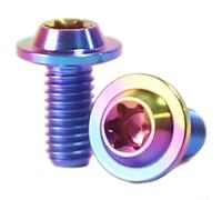 Pernos ultraligeros para jaula de botella de agua para bicicleta, tornillos de cabeza de armadura de aleación Ti M5 x 10 mm, anodizados resistentes al óxido para ciclismo de carretera y montaña