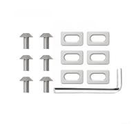 Pernos y arandelas M5 de acero inoxidable para repuesto de tacos de bicicleta de carretera compatibles con KEO y para tipos de pedal SPD, incluye llave hexagonal (B)