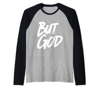 Pero Dios - Cristiano religioso Jesús Icono Fe Esperanza - Paint Camiseta Manga Raglan